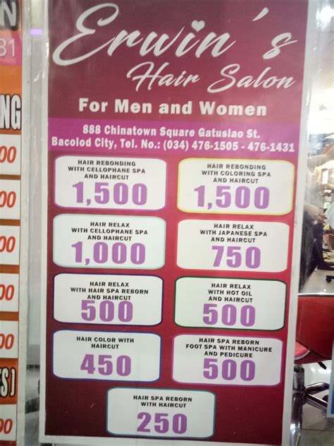 erwin salon|ERWIN G HAIR SALON in SM City Bacolod.